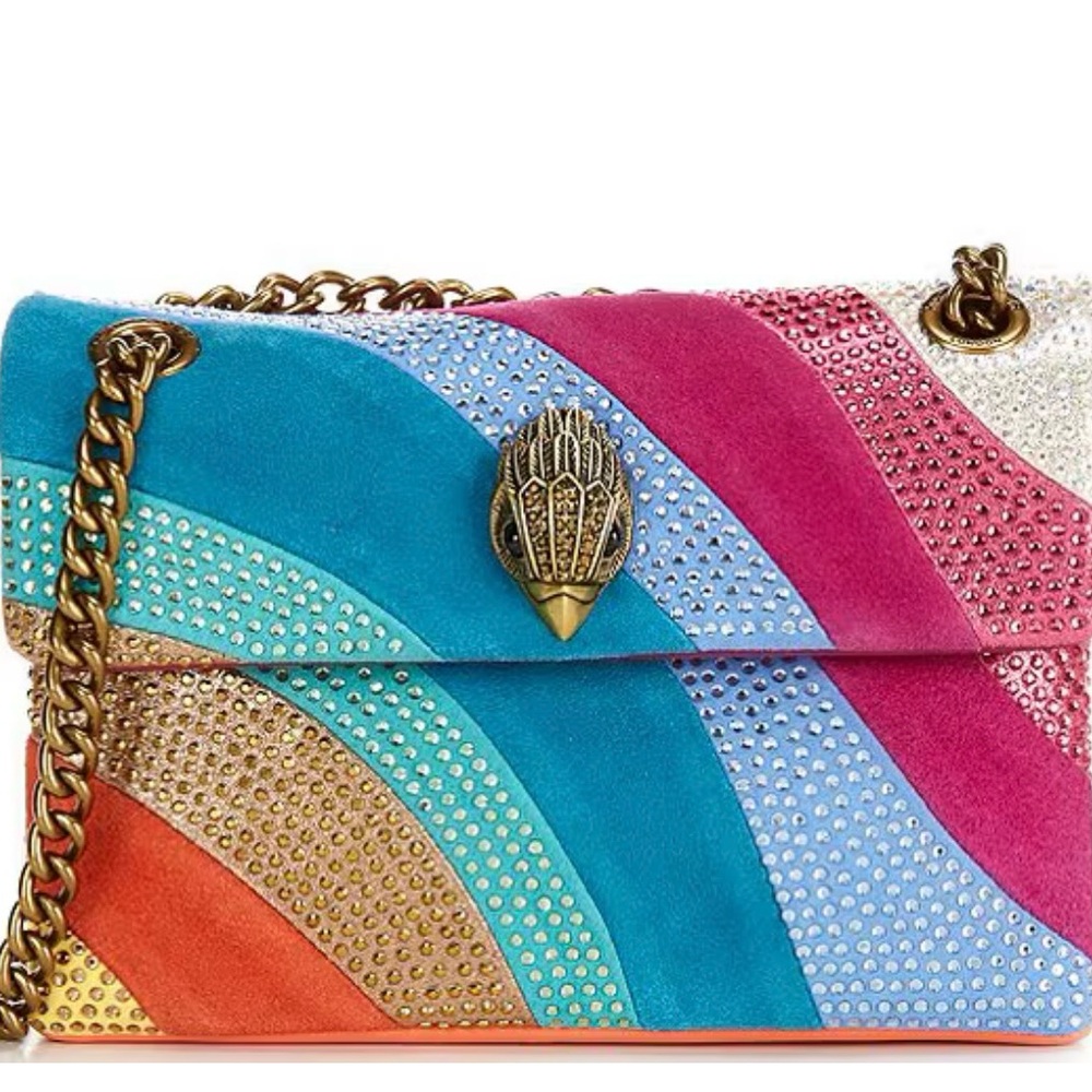 Kurt Geiger Multicolor Clutch with Gold Chain